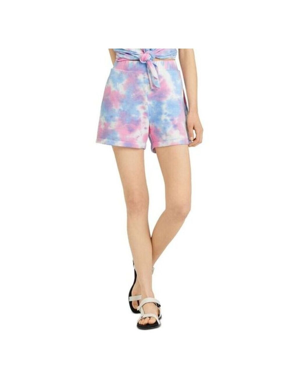 NWT Sanctuary‎ Women's Sunsoaker Pink Fleece Lined Midi Tie Dye Shorts. Size XL